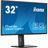 iiyama ProLite XB3270QSU-B1, LED monitor - 31.5 - black (matt), WQHD, IPS, HDMI, DP, ergonomic stand, 100Hz panel